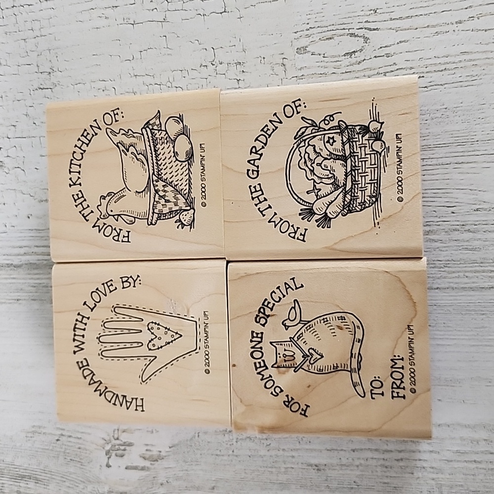 Stampin' Up! 4 rubber stamps From Kitchen Garden Handmade For Someone Special